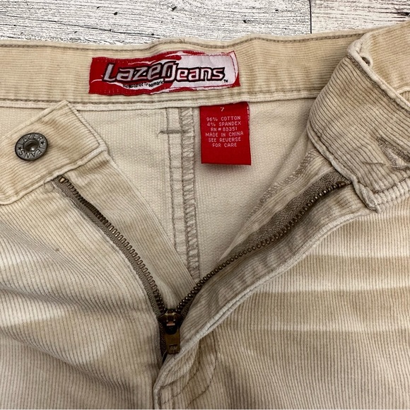 Vintage LáserJeans women skirt corduroy khaki distressed - Picture 4 of 5